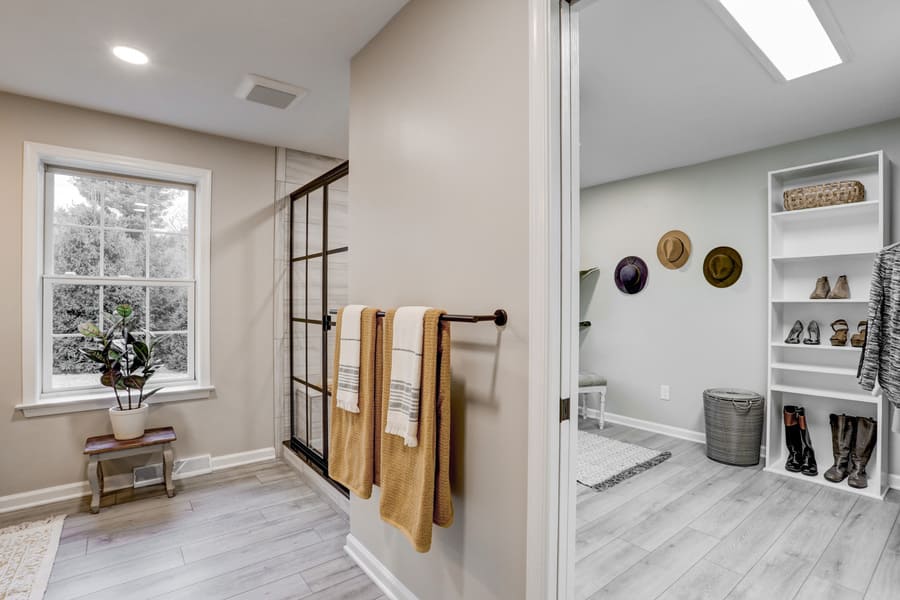 Lancaster Primary Bathroom Remodel with walk in closet