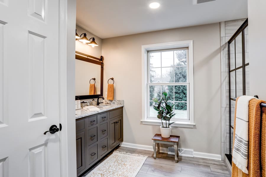 Lancaster Primary Bathroom Remodel with double vanity