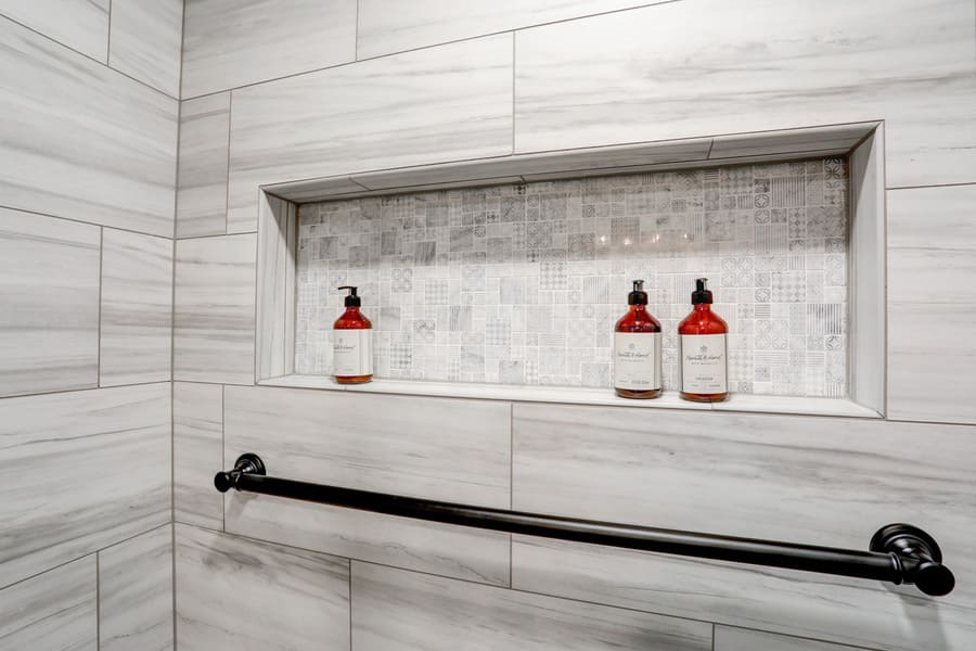 Lancaster Primary Bathroom Remodel with shower niche
