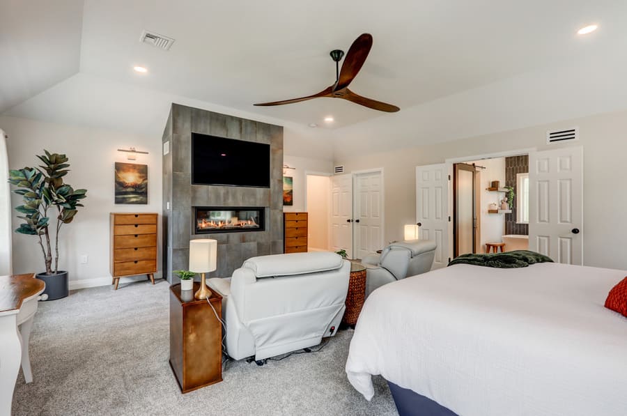 Lancaster Primary bedroom Addition with fireplace