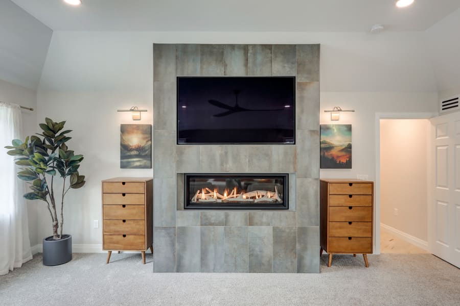 Manheim township master bedroom addition fireplace