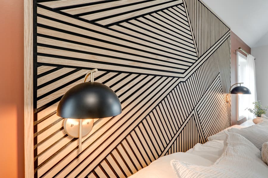 custom headboard in Lancaster Primary bedroom Addition