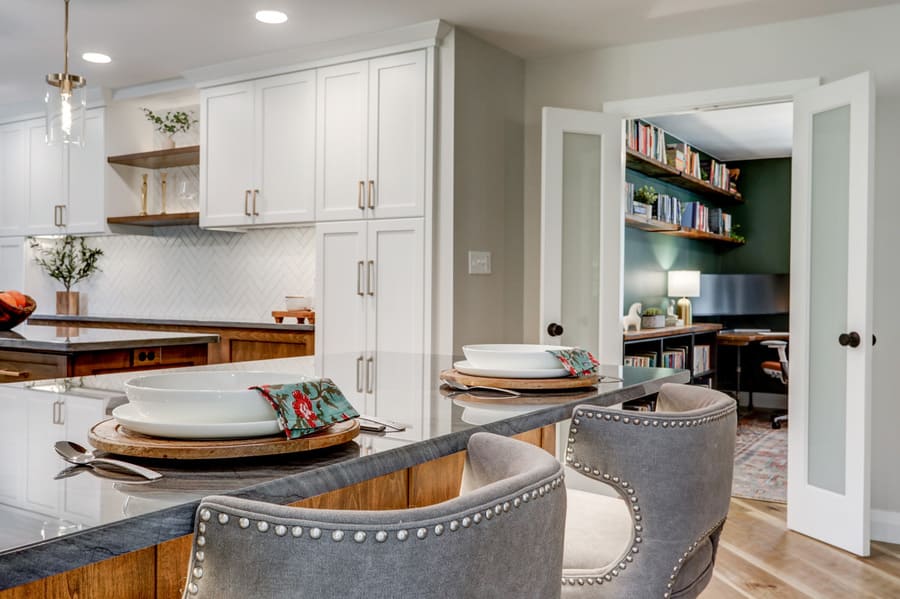 Lancaster Kitchen remodel with island with seating