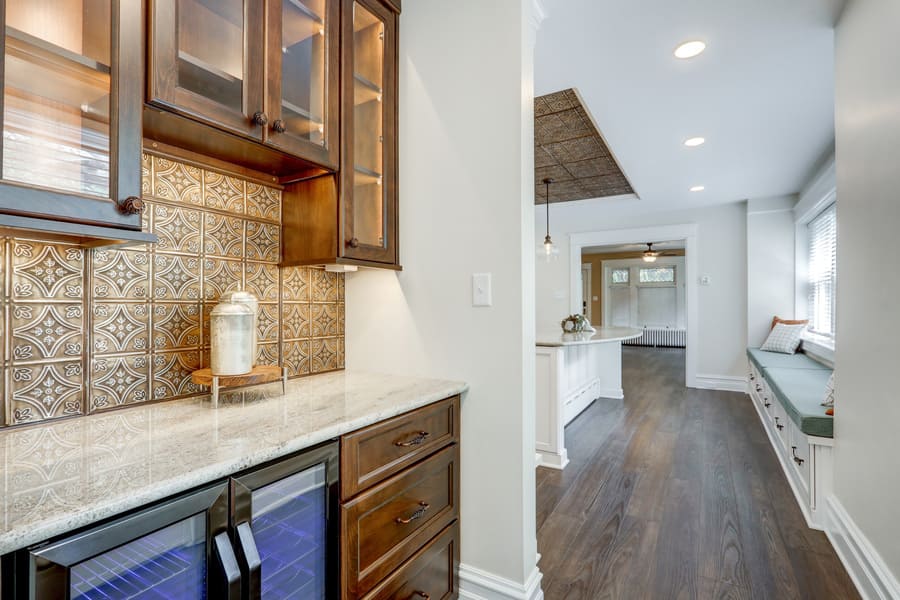 beverage station in Lancaster Kitchen Remodel