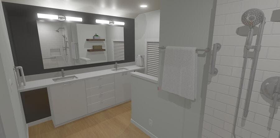 Lancaster Bathroom Remodel design rendering