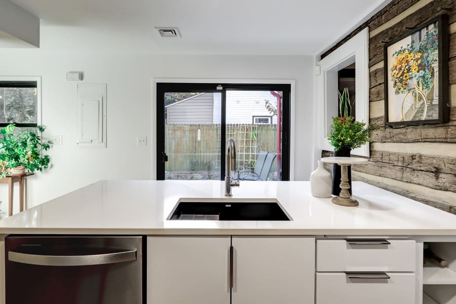 Lancaster Historic Kitchen Remodel with island with quartz counertop
