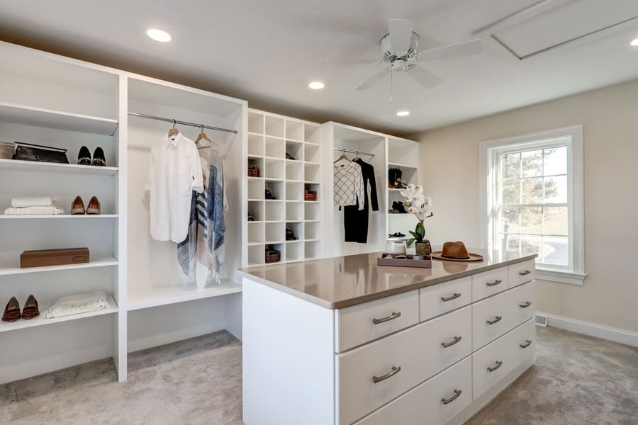 Manheim Bathroom and Closet Addition with custom storage