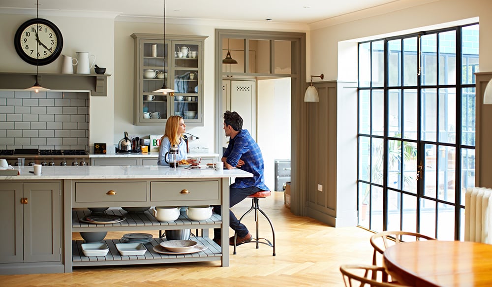 couple discussing possible remodel