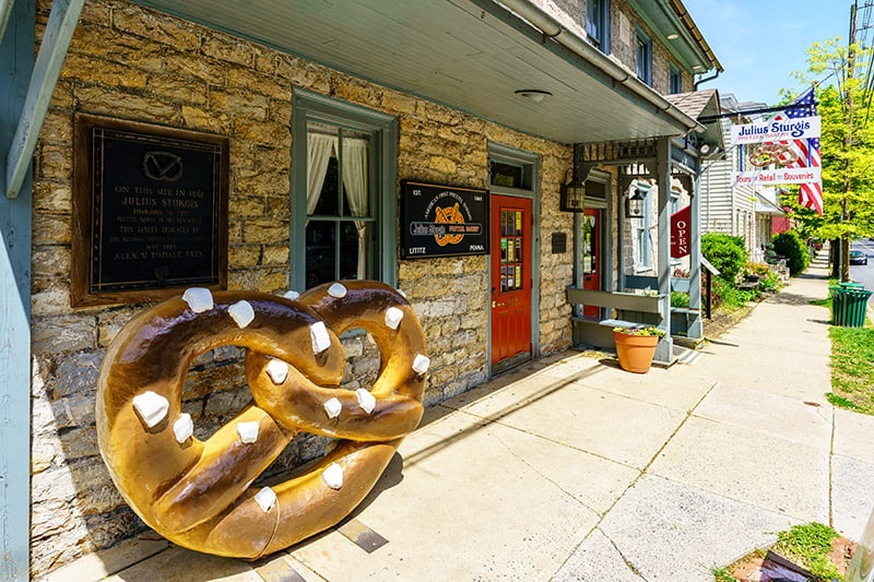 Storefront of Sturgis Pretzel