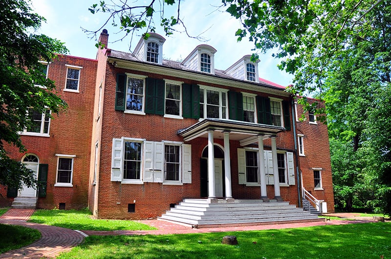 Front of Wheatland mansion