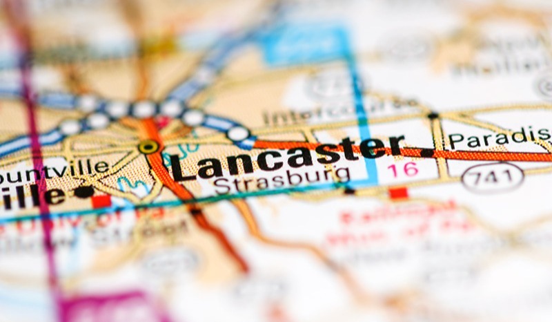 Map of Lancaster, PA