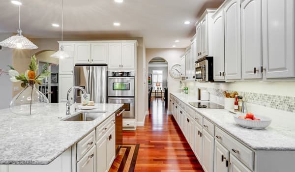 Hardwood floor in Lancaster kitchen remodel