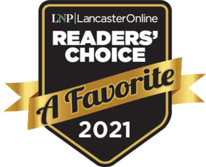 2021 Readers Choice logo for VOTED A FAVORITE cropped