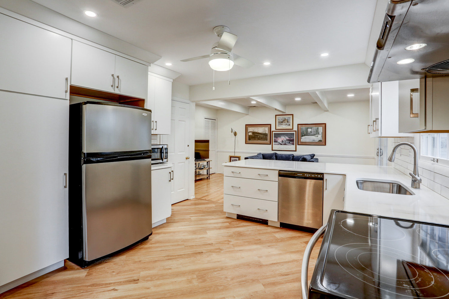 Bloomingdale Kitchen Remodel with laminate cabinets and stainless steel appliances 