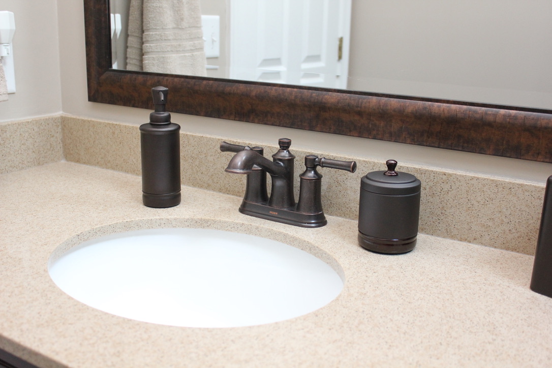 white under mount sink in Ephrata Bathroom Remodel