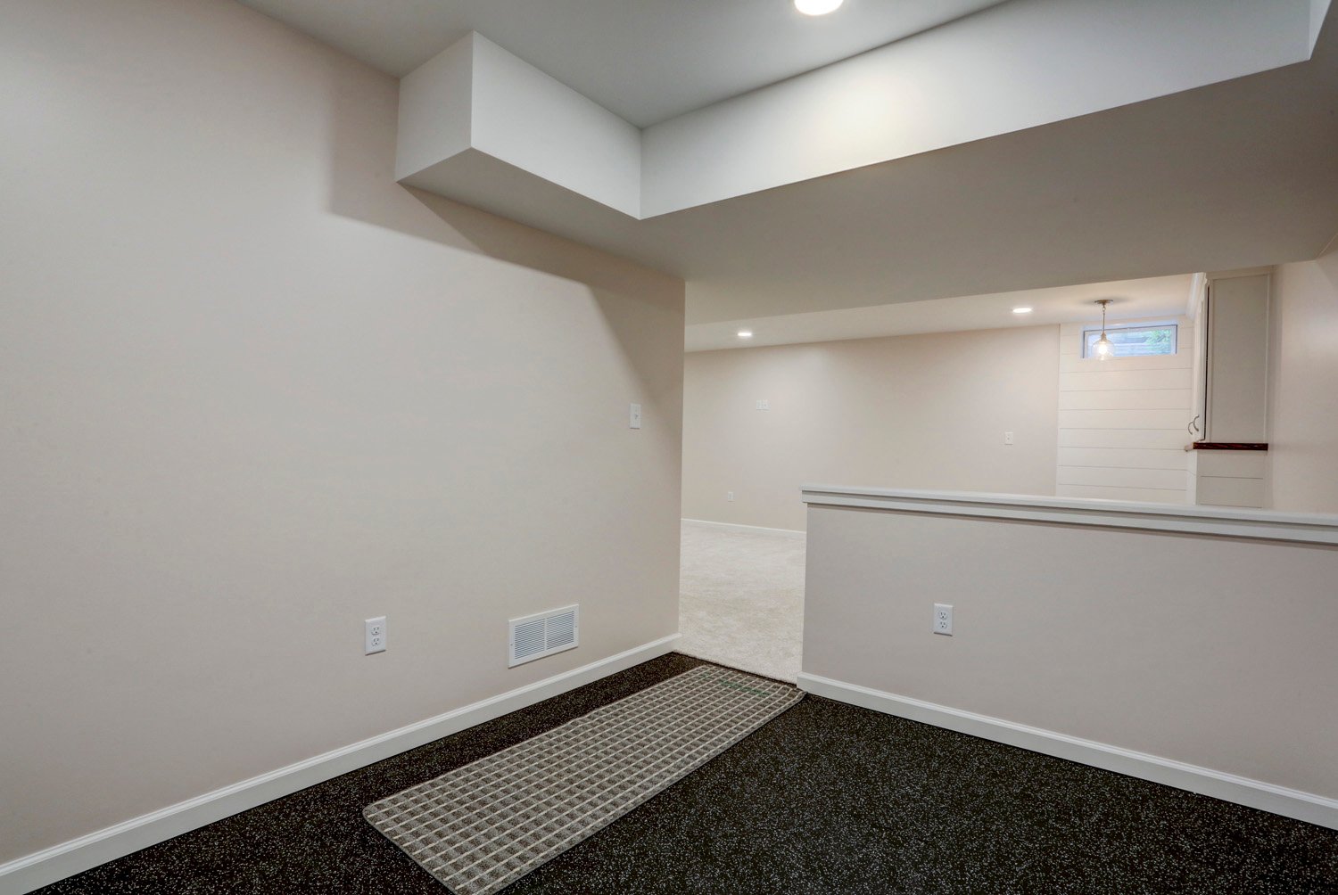 fitness room with rubber floor in Millersville Basement Remodel