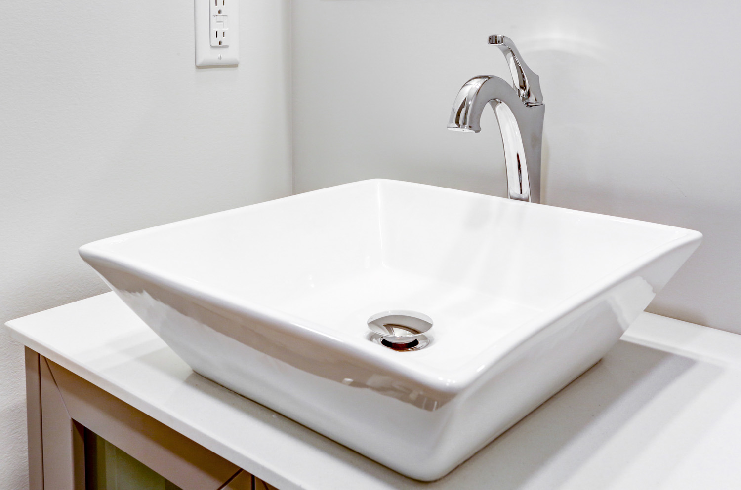 Single Vessel Sink in Lampeter Basement Bathroom Addition