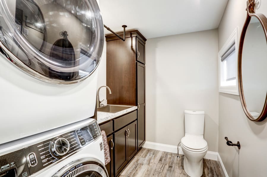 Cabinets in Lancaster laundry room remodel