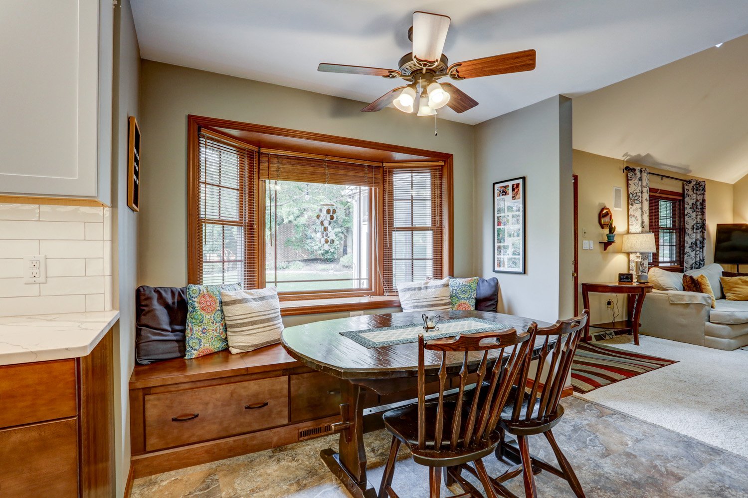 Lancaster Kitchen Remodel Storage seating area