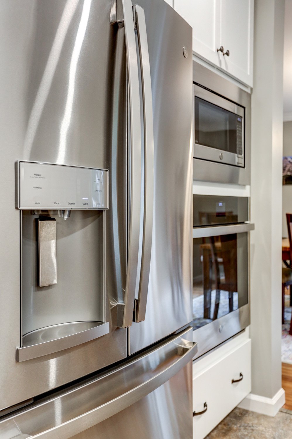 Lancaster Kitchen Remodel with Stainless Steel Double Door Refrigerator 