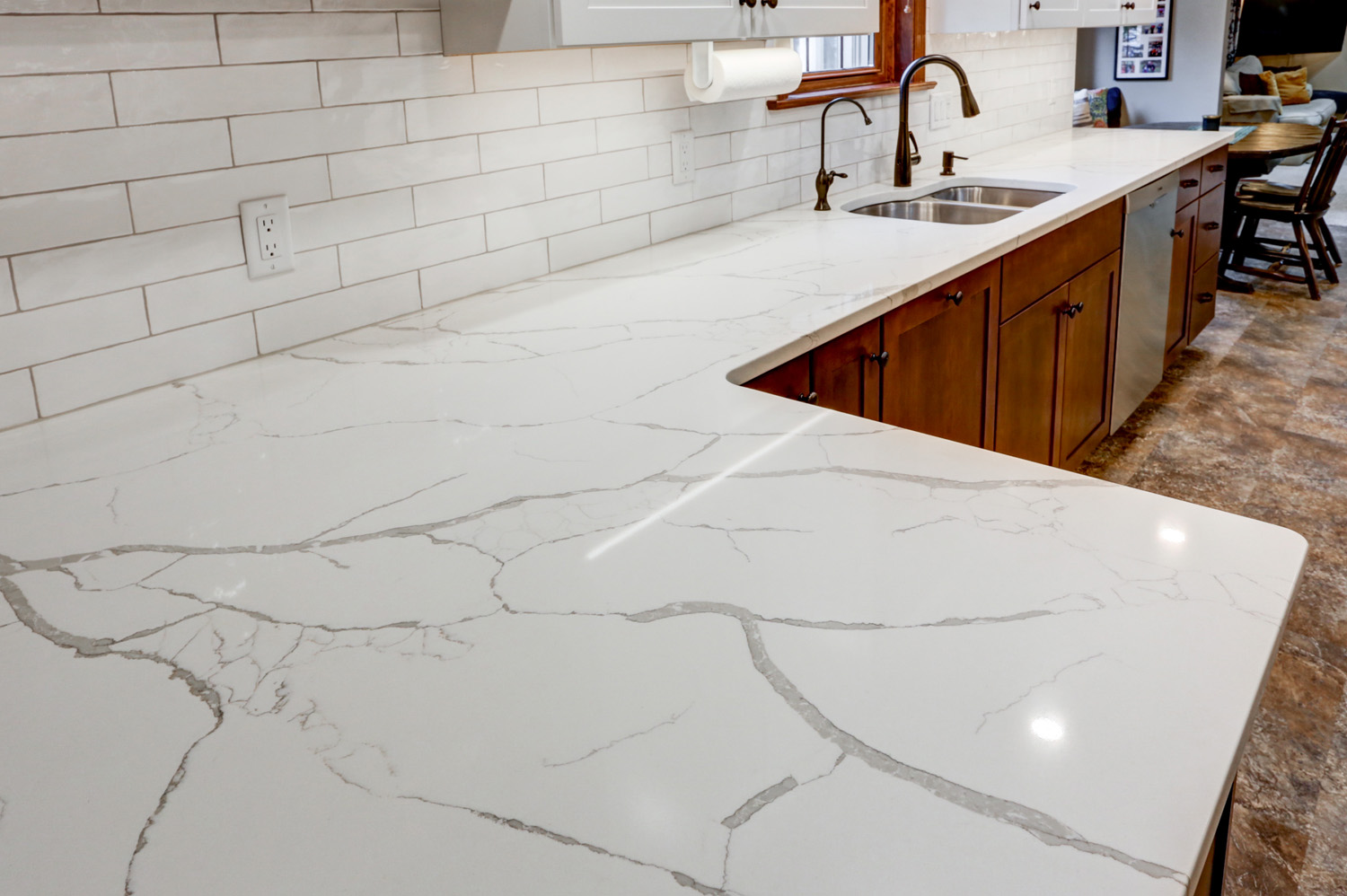 Quartz Countertop in Lancaster Kitchen Remodel