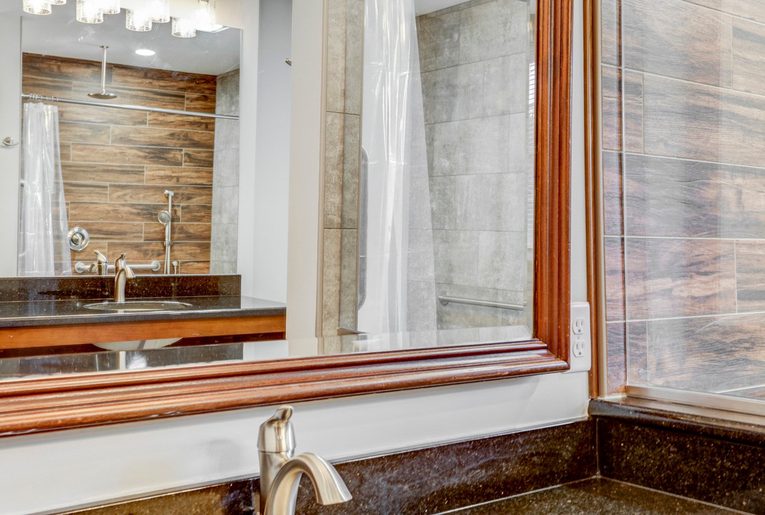 Bathroom Remodel in lancaster with brushed nickel hardware