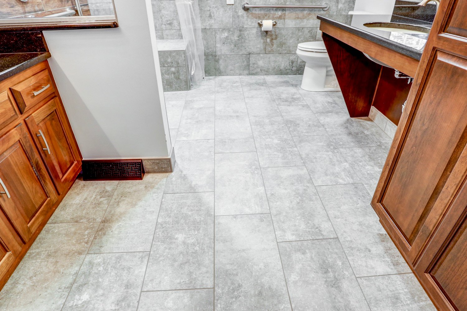 Tile flooring in Lancaster Master Bathroom Remodel
