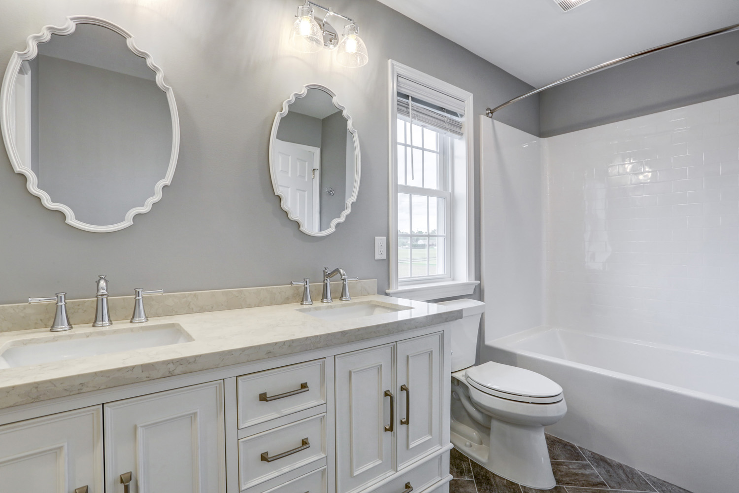 Leola Master Bathroom Addition with double vanity and shower