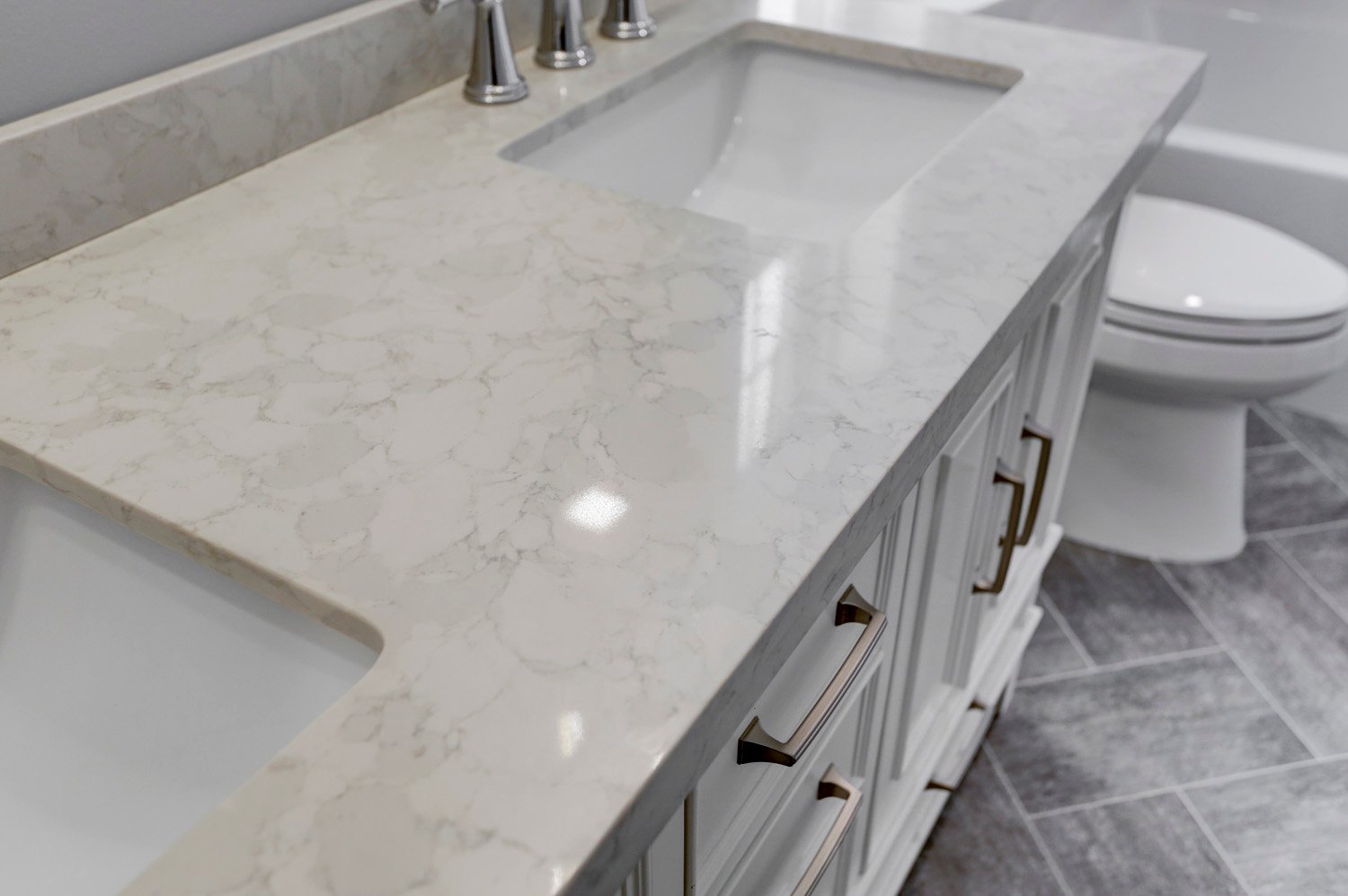 Cultured Marble vanity top in Leola Master Bathroom Addition 