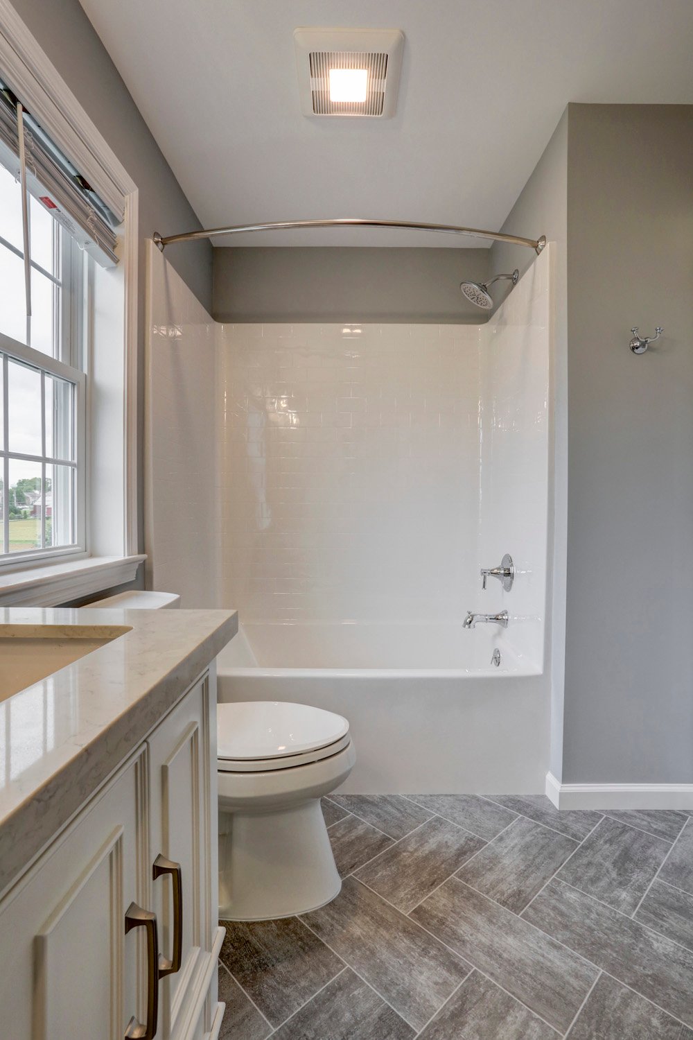 Alcove shower with Leola Master Bathroom Addition 