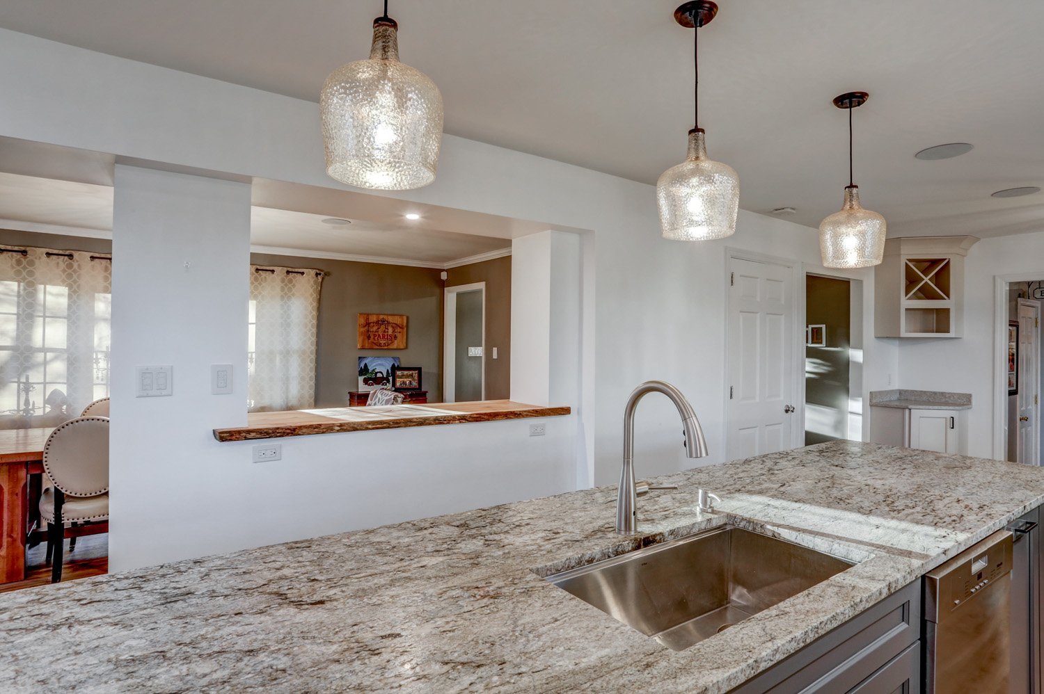 Kitchen Island with sink in Manheim Township Remodel