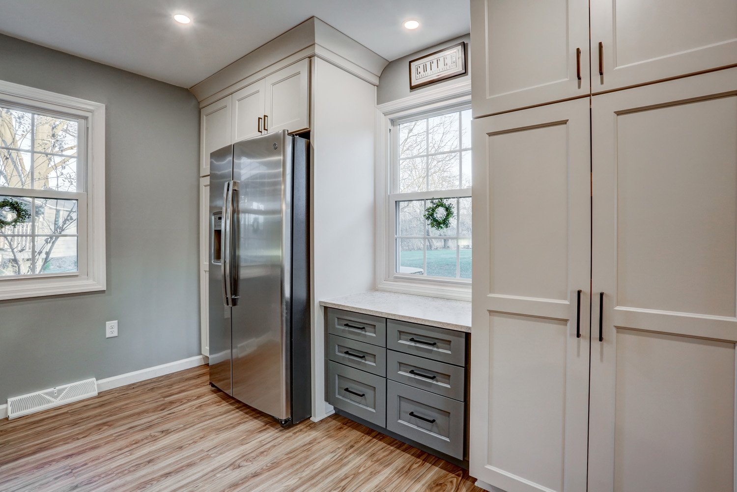 Manheim Township Kitchen Remodel with stainless steal refrigerator
