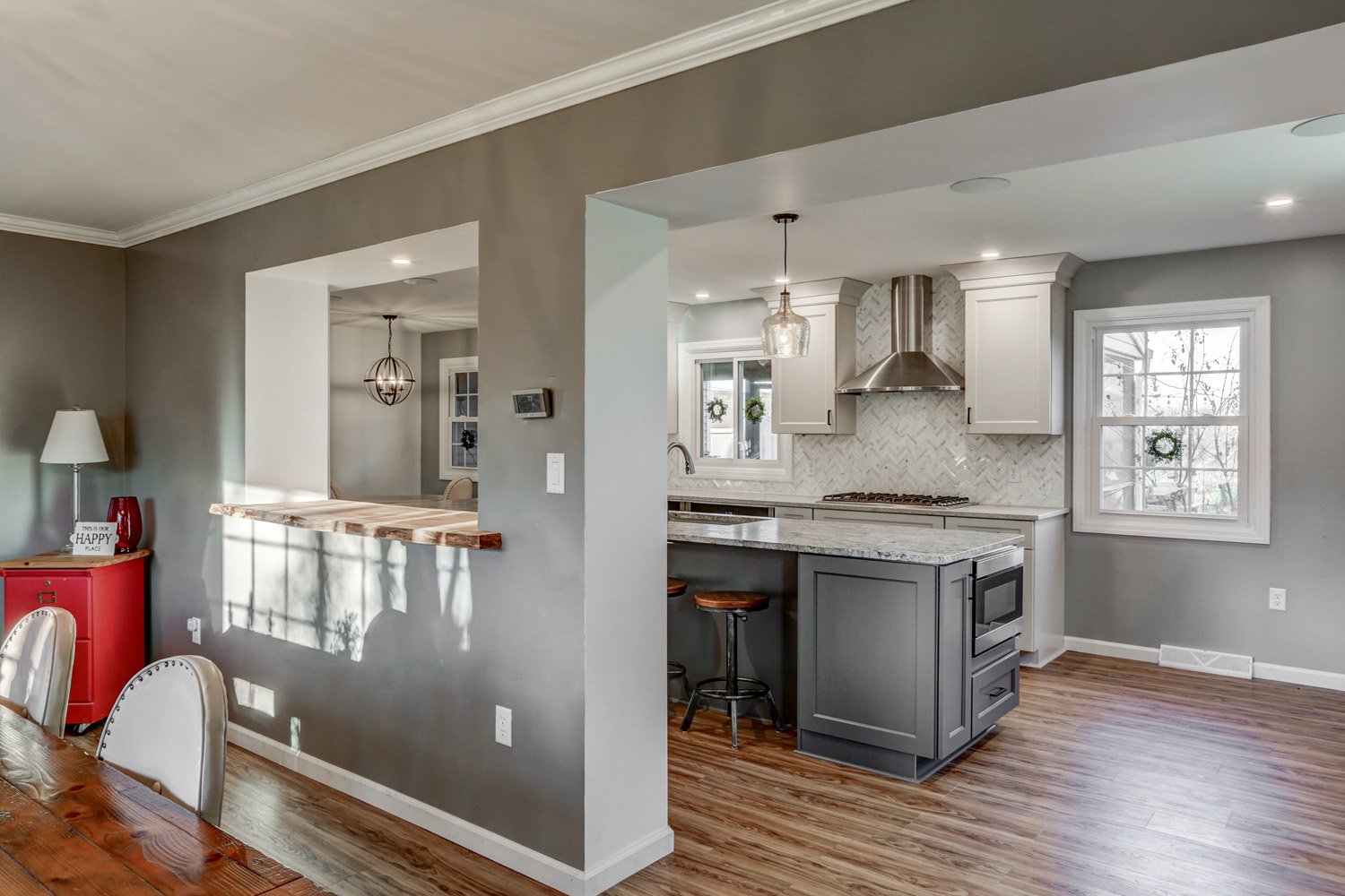 Manheim Township Kitchen Remodel with pass through into dining room