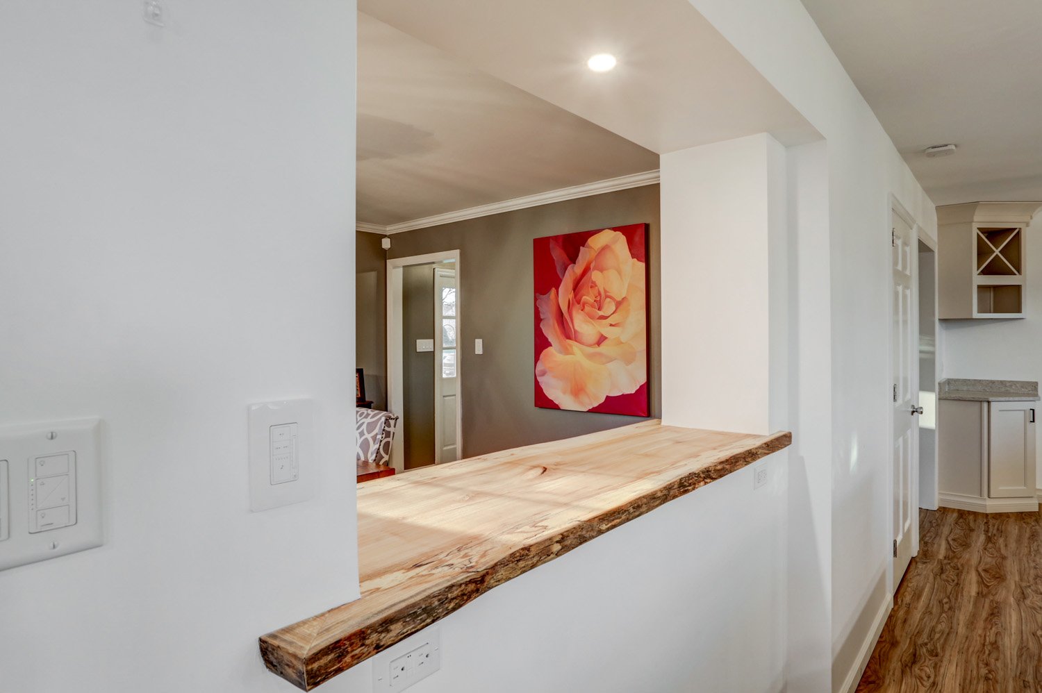 Butcher Block pass through in Manheim Township Kitchen Remodel