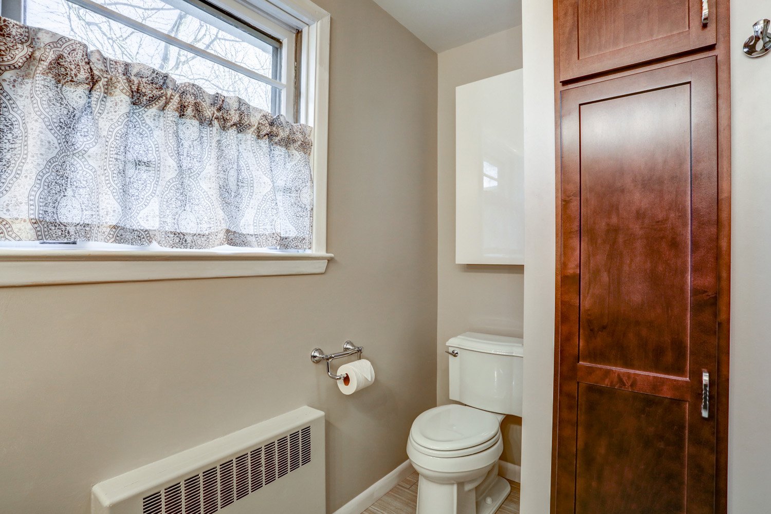Manheim Township Bathroom Remodel with added storage cabinets