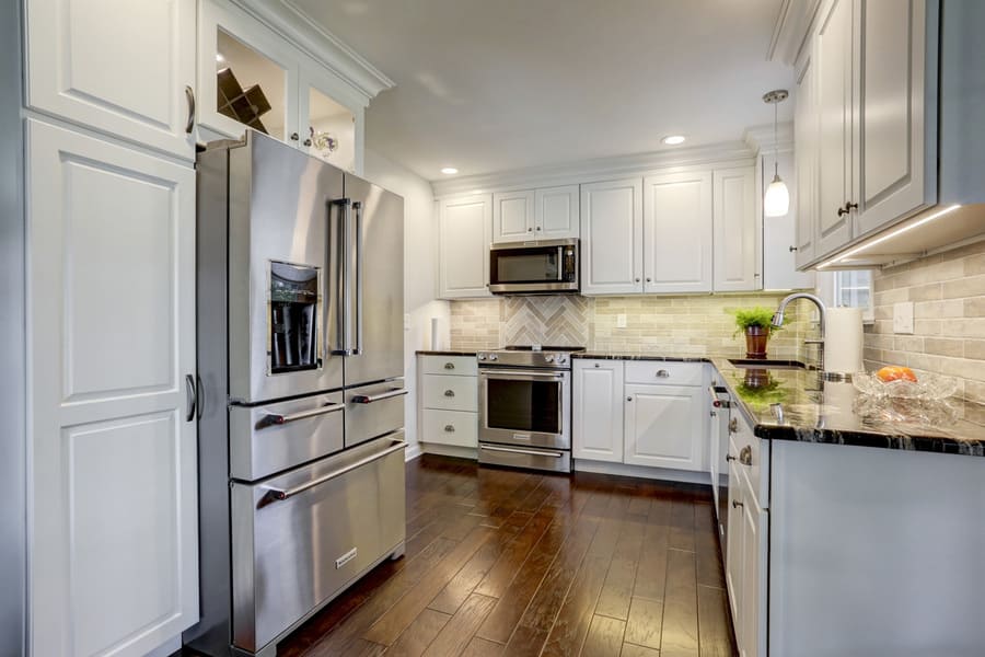 Wood floor in kitchen remodel in Lancaster PA