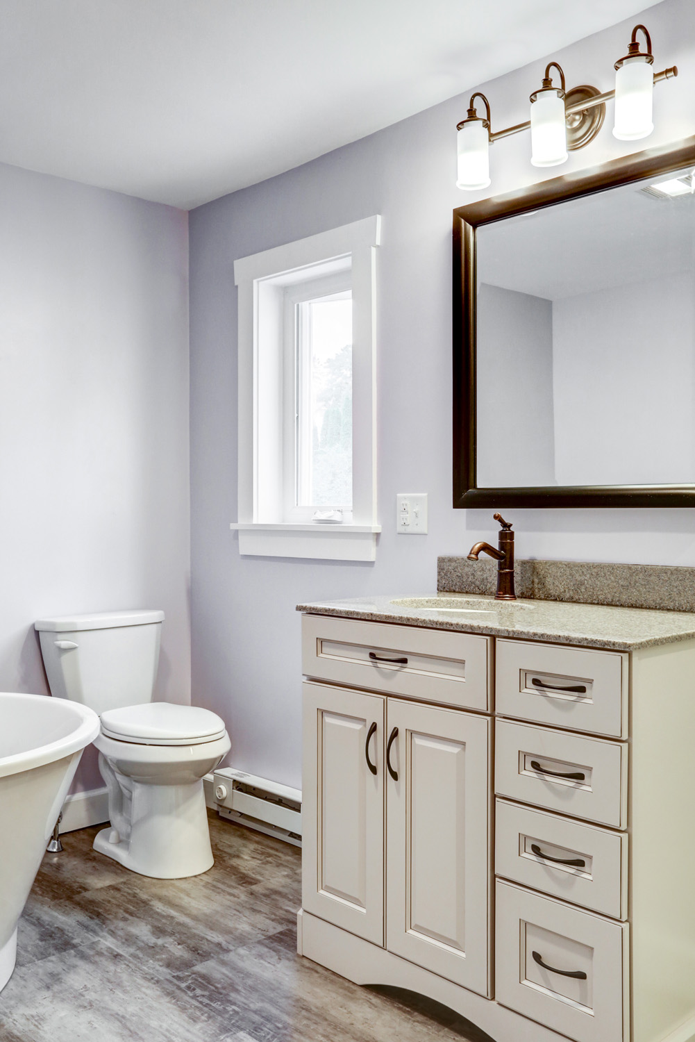 Vanity with marble countertop in Millersville Bathroom Remodel