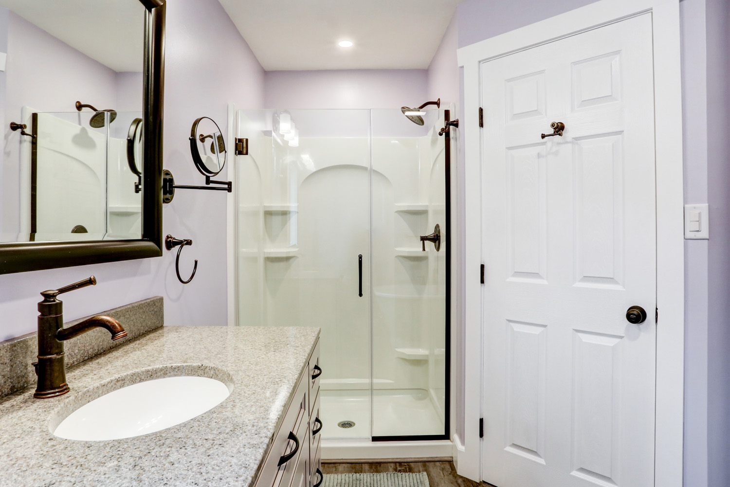Millersville bathroom remodel with glass door shower