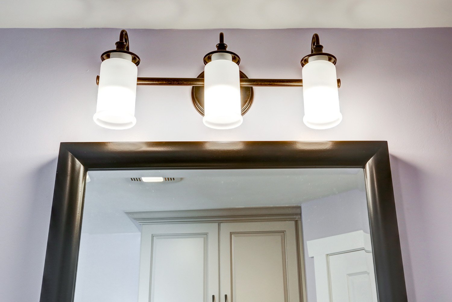 Light Fixtures in Millersville Bathroom Remodel