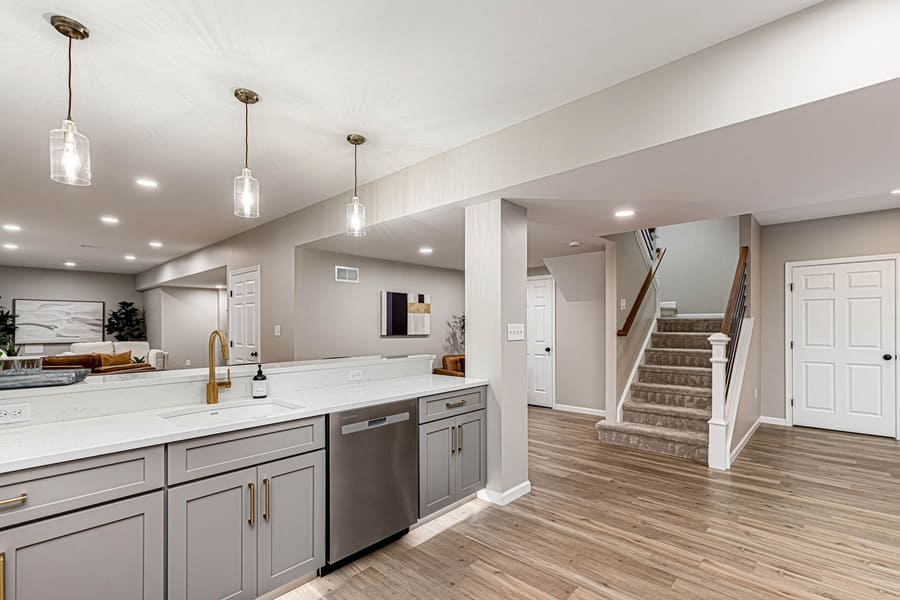 bar in Manheim Township Basement Remodel