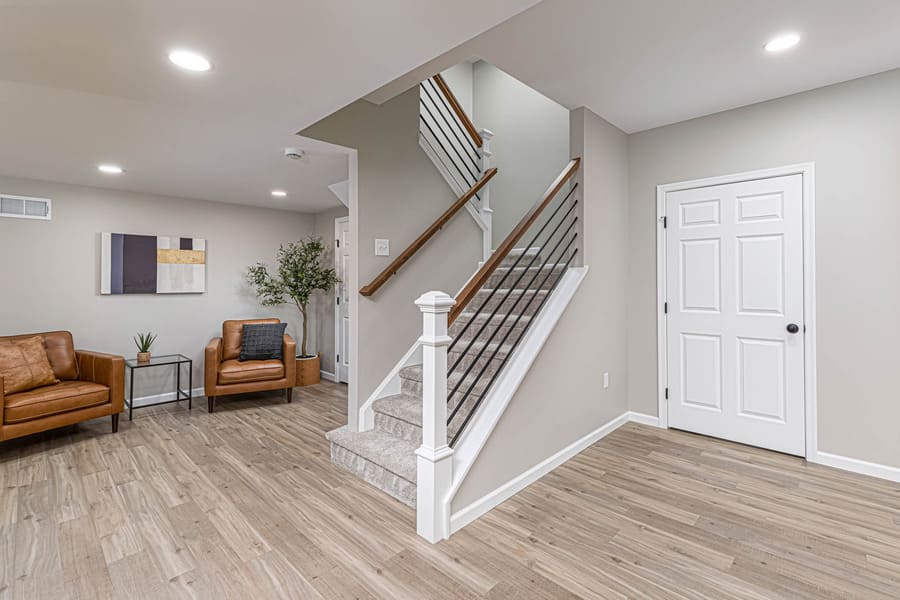 stairs in Manheim Township Basement Remodel