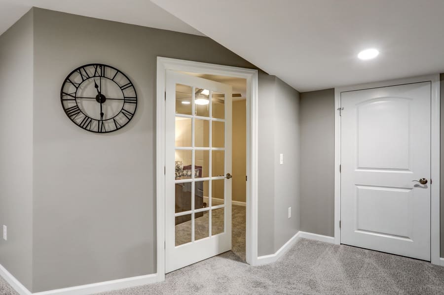 door to office in Manor Township Basement Remodel