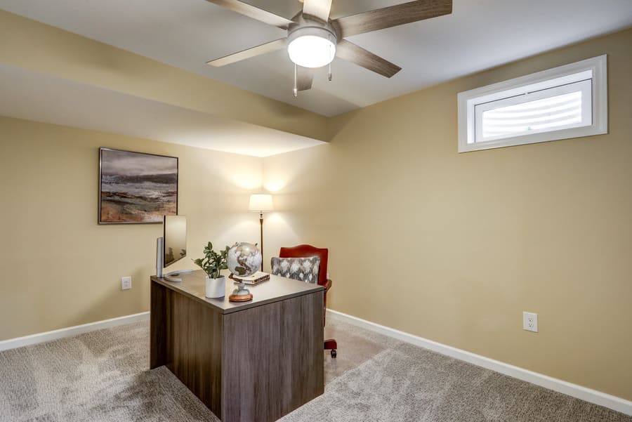 office in Manor Township Basement Remodel