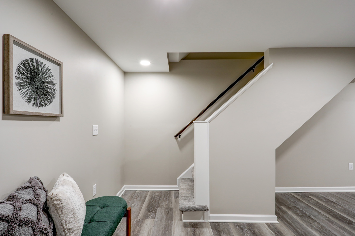 Manheim Township Basement Remodel with updated stairway