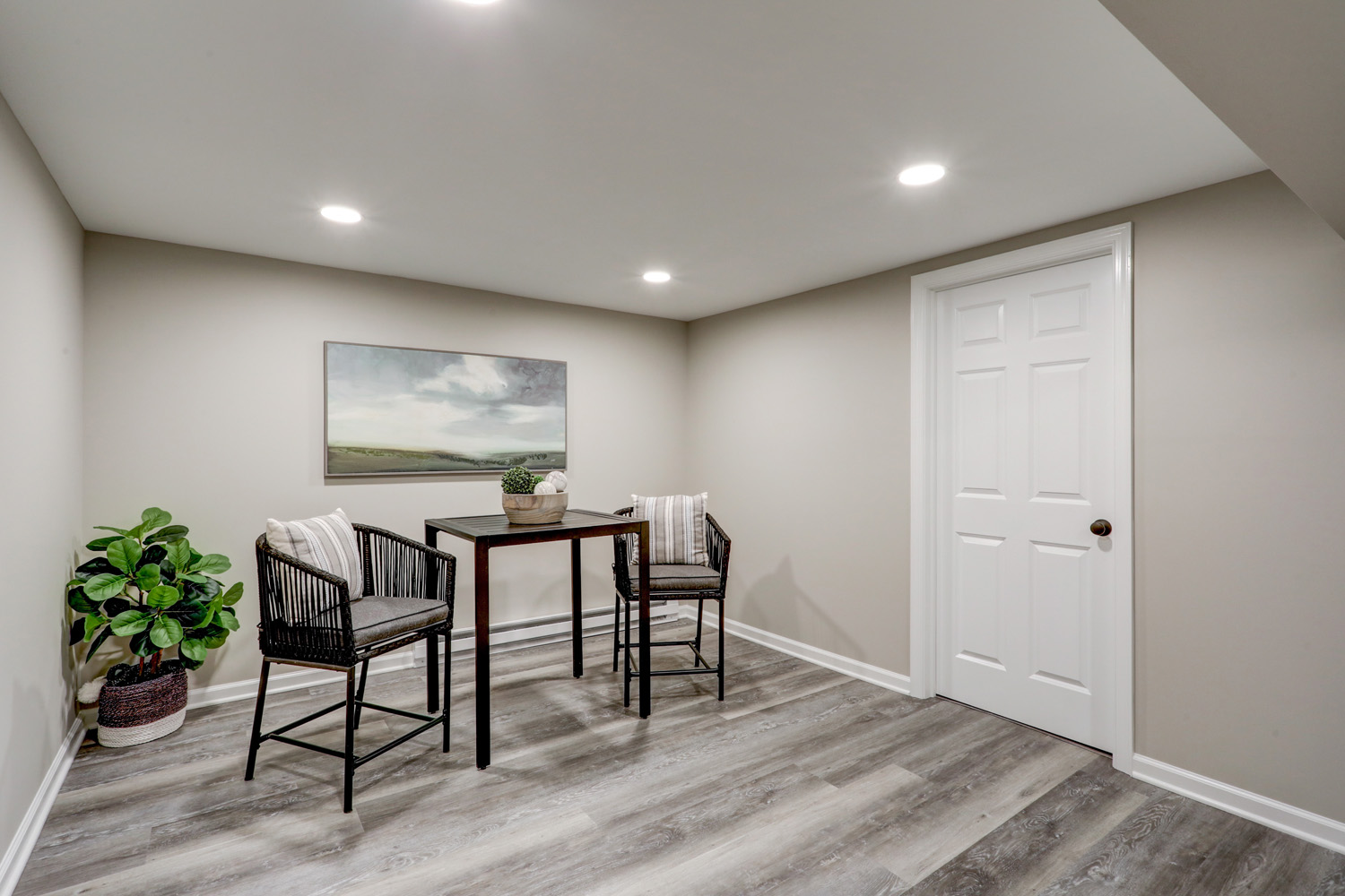 Office area in Manheim Township Basement Remodel