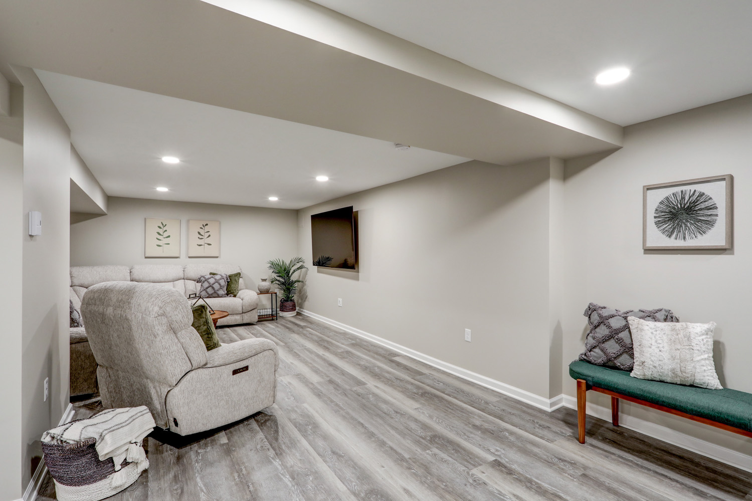 LVP in Manheim Township Basement Remodel