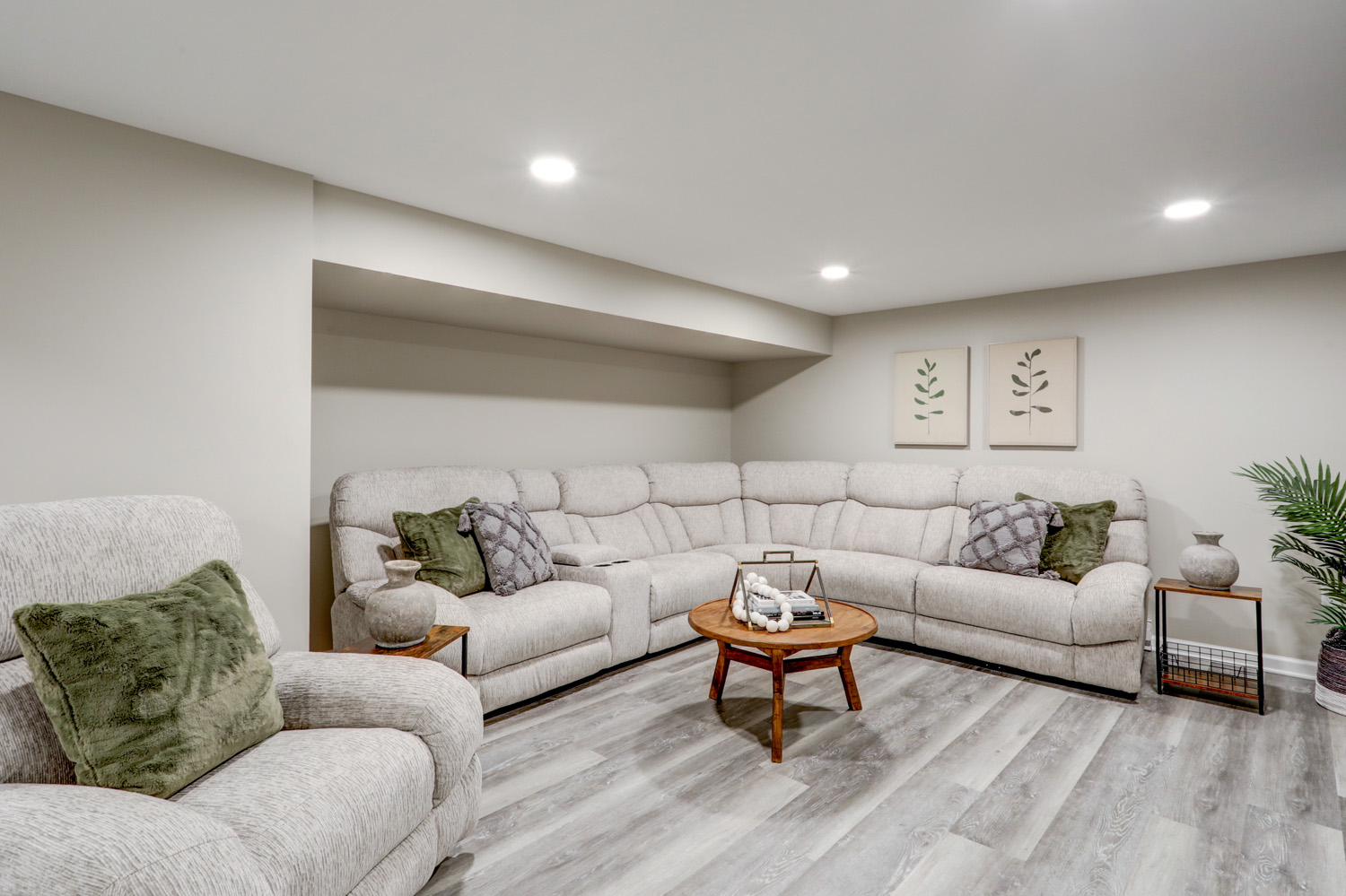 recreation room in Manheim Township Basement Remodel