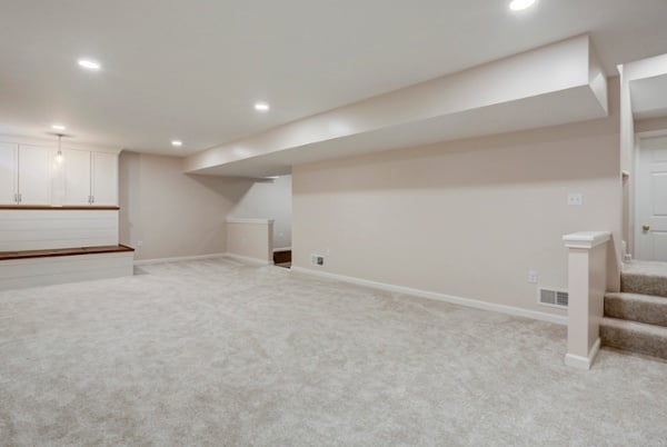 Large play room in Millersville finished basement remodel