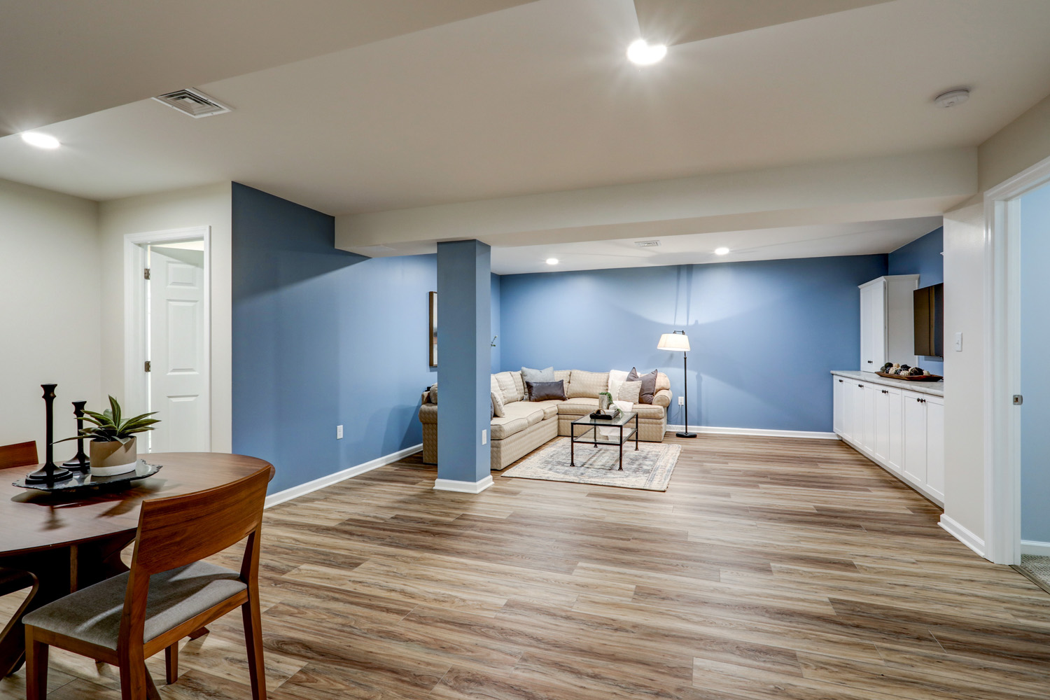 Manheim Basement Remodel with living room and lvp floors