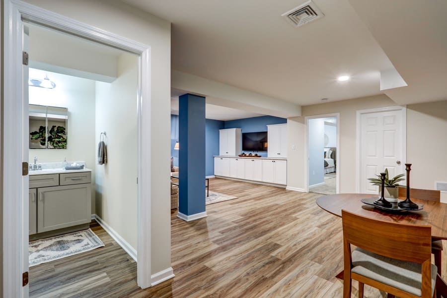 After photo of Lancaster basement remodel